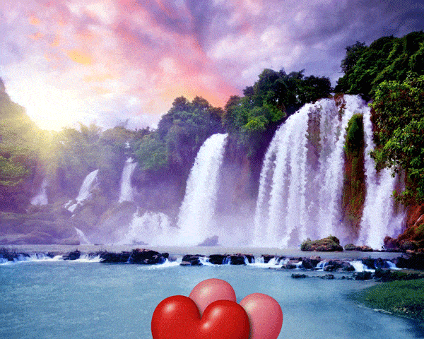 Красивая оригинальная открытка Валентинка для влюбленных на 14 февраля гиф