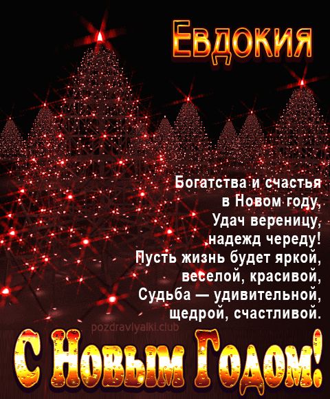 Евдокия С Новым Годом картинка строгая