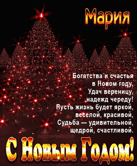 Мария С Новым Годом картинка строгая