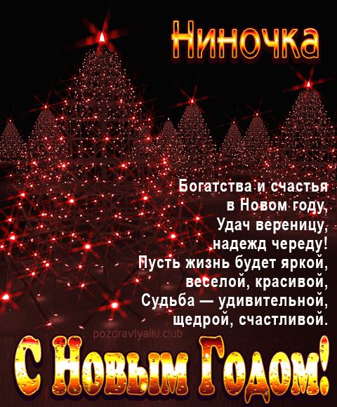 Ниночка С Новым Годом картинка строгая